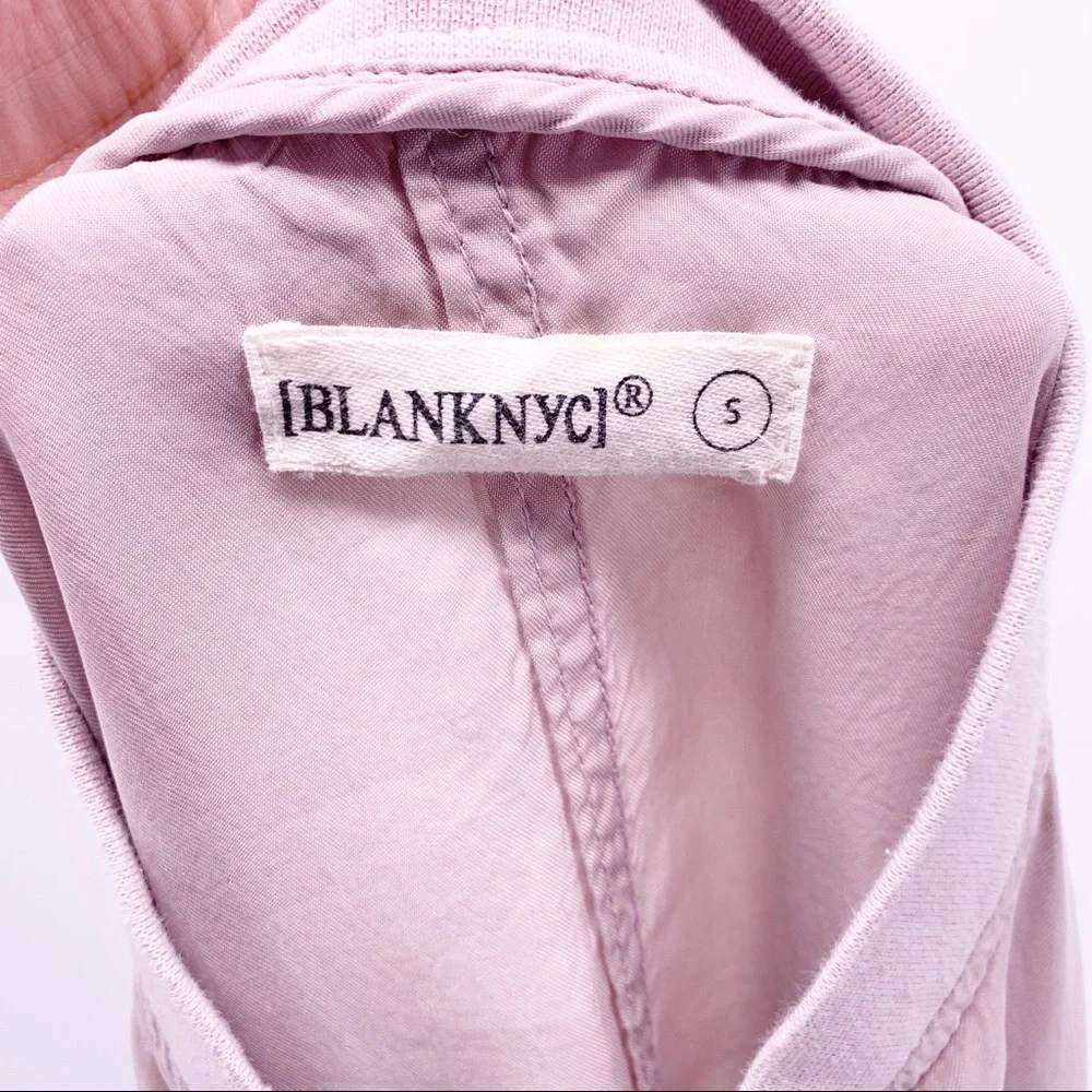 Blank NYC Mauve Long Rayon Zipped Jacket Sz Small - Picture 4 of 7